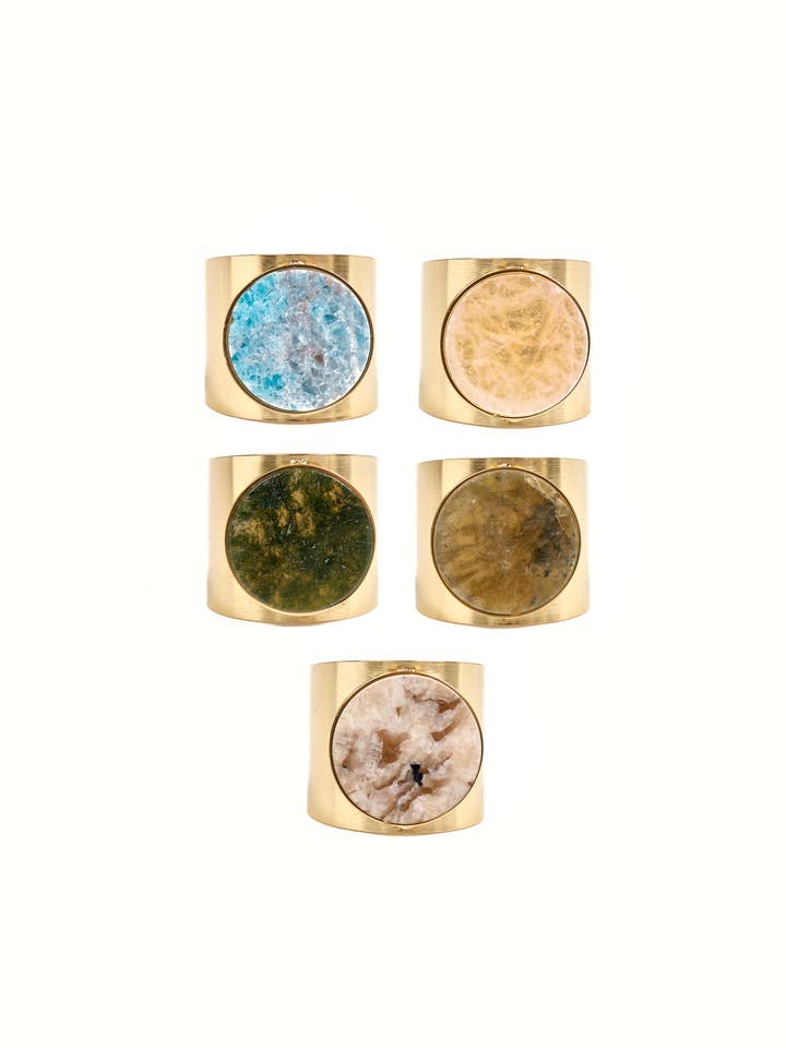 Bague Auri avec Pierres Minérales pour la vente par Cassette Barcelona