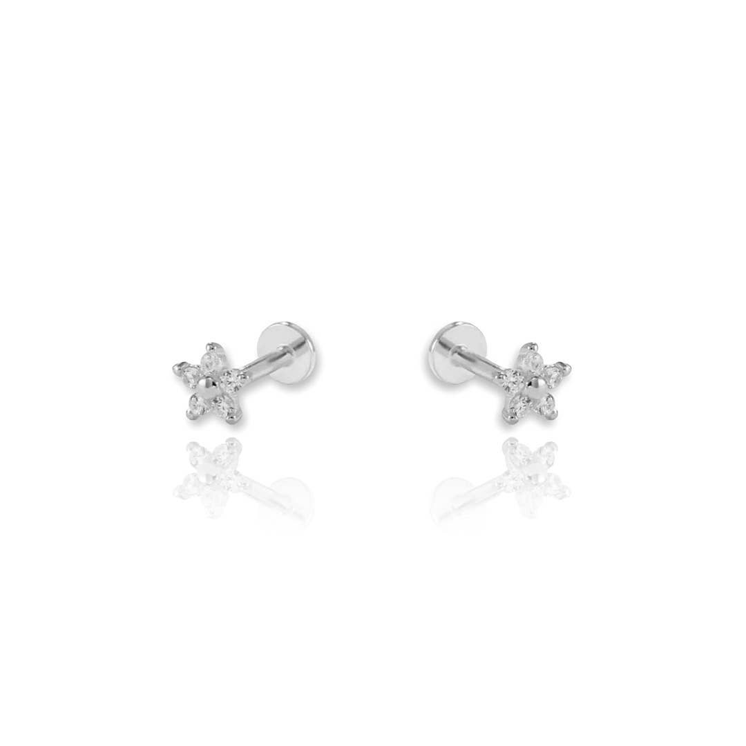 KIKICHIC – wholesale Stud/post earrings – Flower Screw Flat Back Cartilage Earrings0