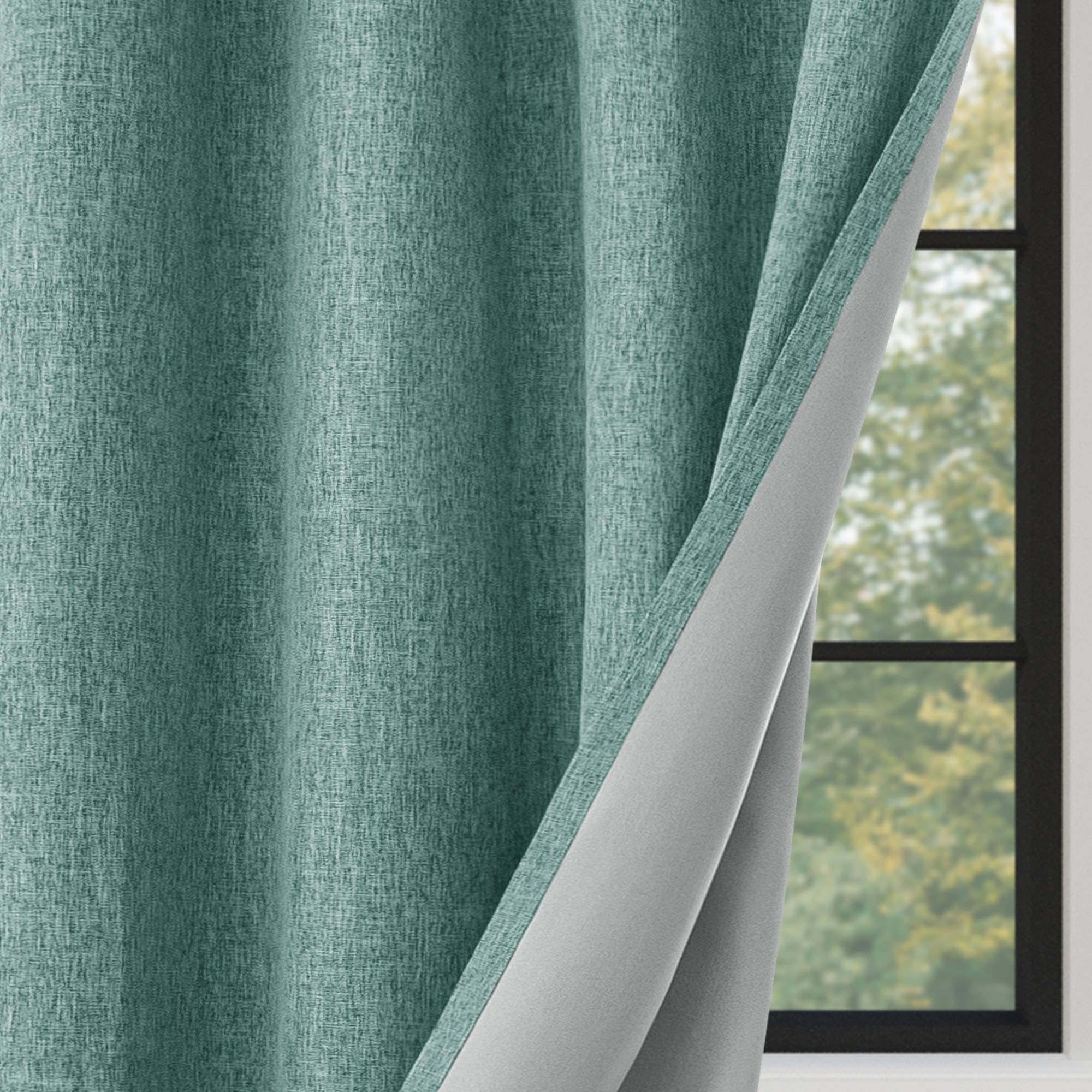 Awesome Home – Großhandel Vorhang – Verdunkelungsvorhänge mit Leinenstruktur und Ösen, 2 Paneele53