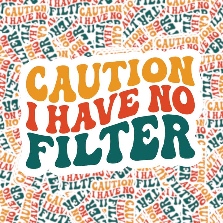 Forsigtig Jeg har ingen filtermærkat for engroshandel hos Fuzzy Loon Designs