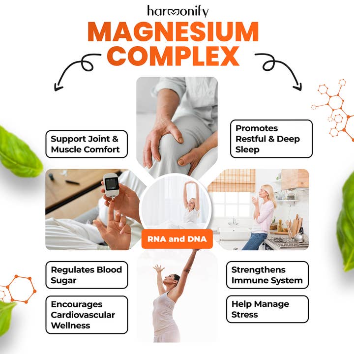 HARMONIFY - Venta al por mayor Suplementos/vitaminas para beber - HARMONIFY Magnesio 5 en 1 Complejo, 1000 mg, Glicinato, etc.2