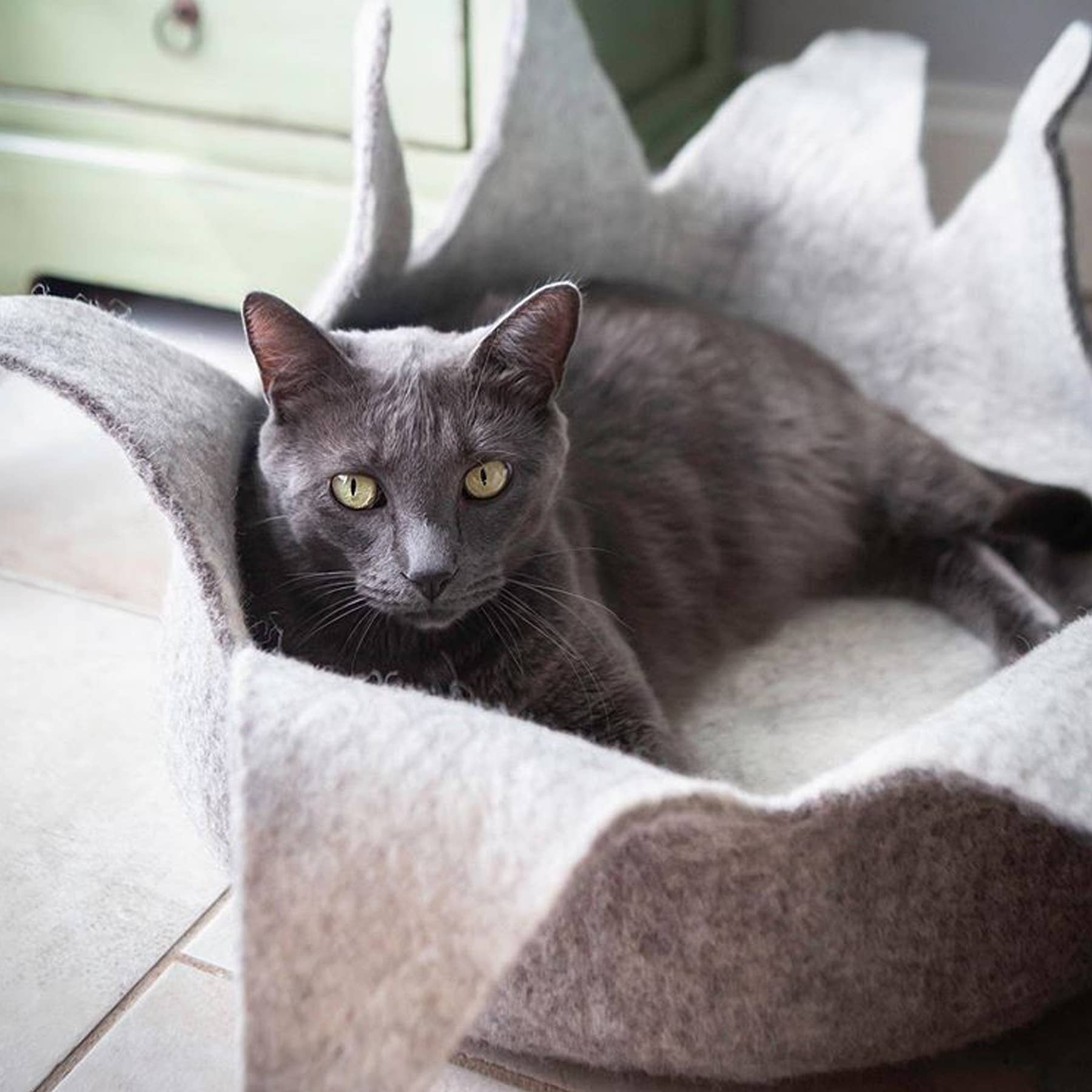 Karma Cat Inc. - Wholesale Pet Bed - Cat/Dog - Natural Petal Wool Pet Basket5