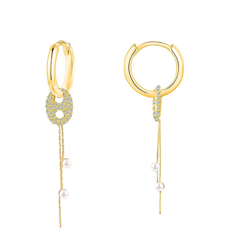 AMORINO SRL – wholesale Dangle earrings – HOOP EARRINGS WITH COFFEE BEAN AND PEARL PENDANTS2