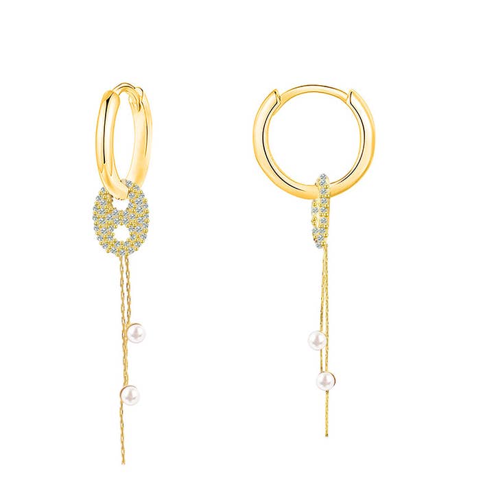 HOOP EARRINGS WITH COFFEE BEAN AND PEARL PENDANTS and other Purchase wholesale drop coffee. Free returns & net 60 terms on Faire trending on Faire.