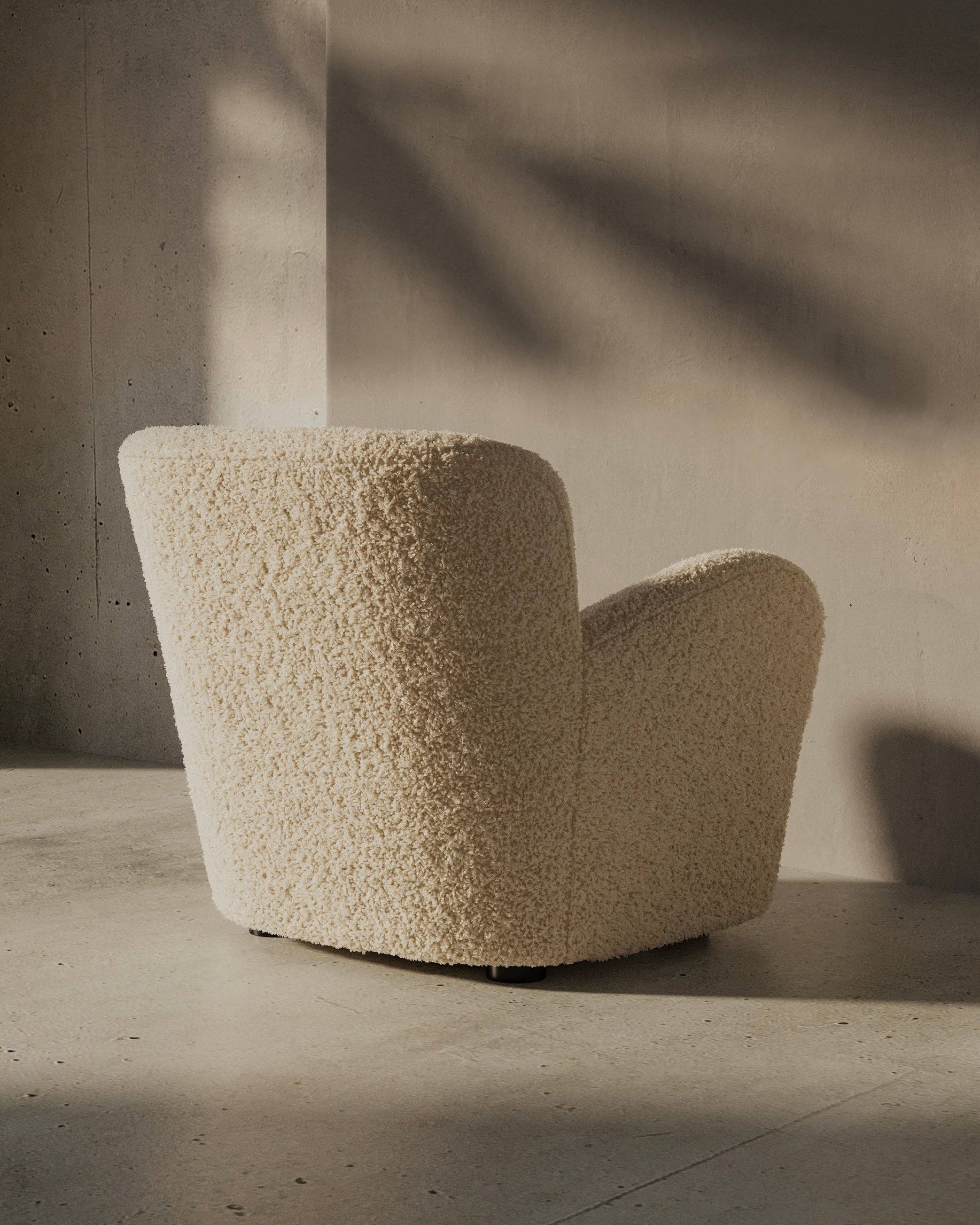 Belaré Home - Wholesale Chair - Elena Plush Teddy Accent Chair - Light Brown Cream Lounge2