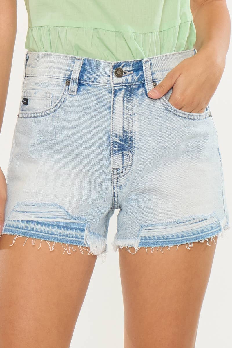 LIGHT OPEN PACK HIGH RISE DENIM SHORTS-KC9268L for wholesale on Faire7