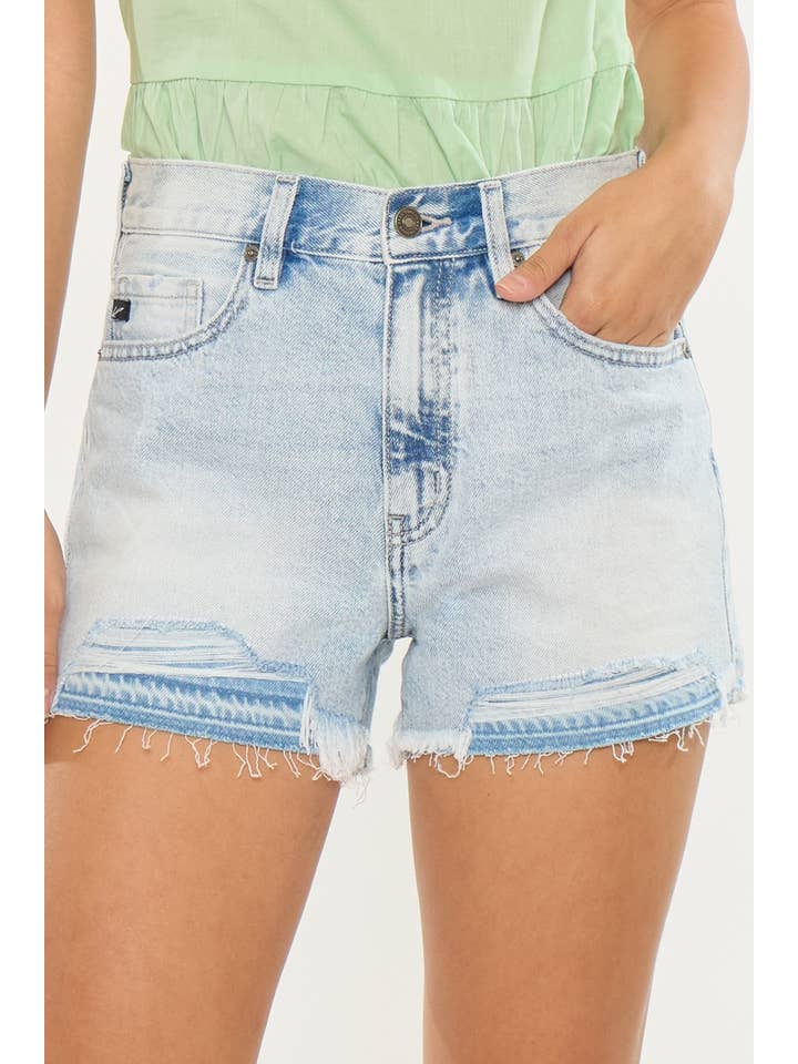 LIGHT OPEN PACK HIGH RISE DENIM SHORTS-KC9268L for wholesale on Faire7