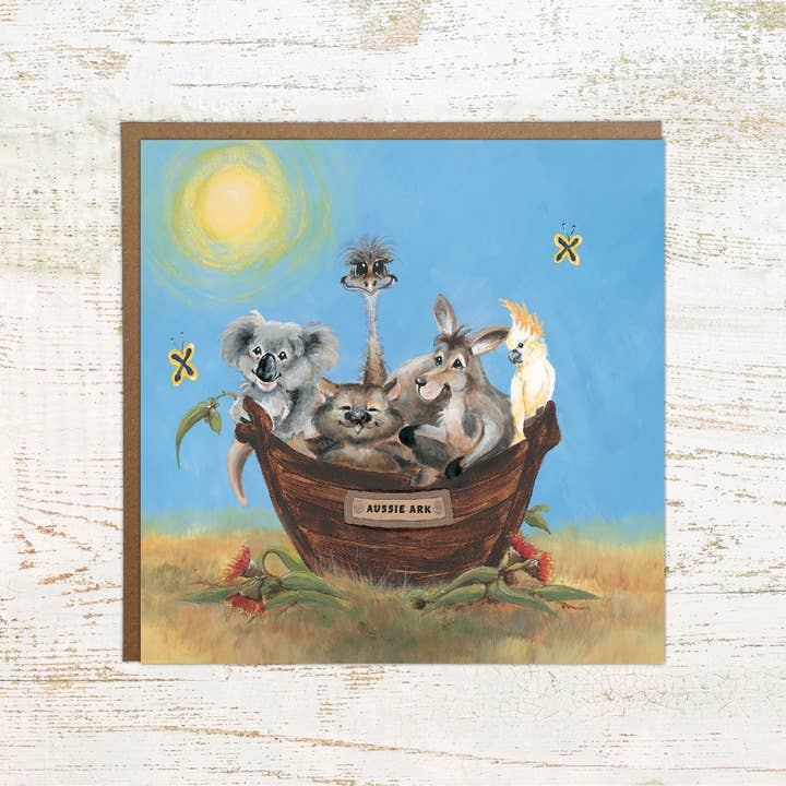 Pony Nut Gifts - Wholesale Birthday Card - Aussie Ark - Square Australian Greetings / Birthday Card