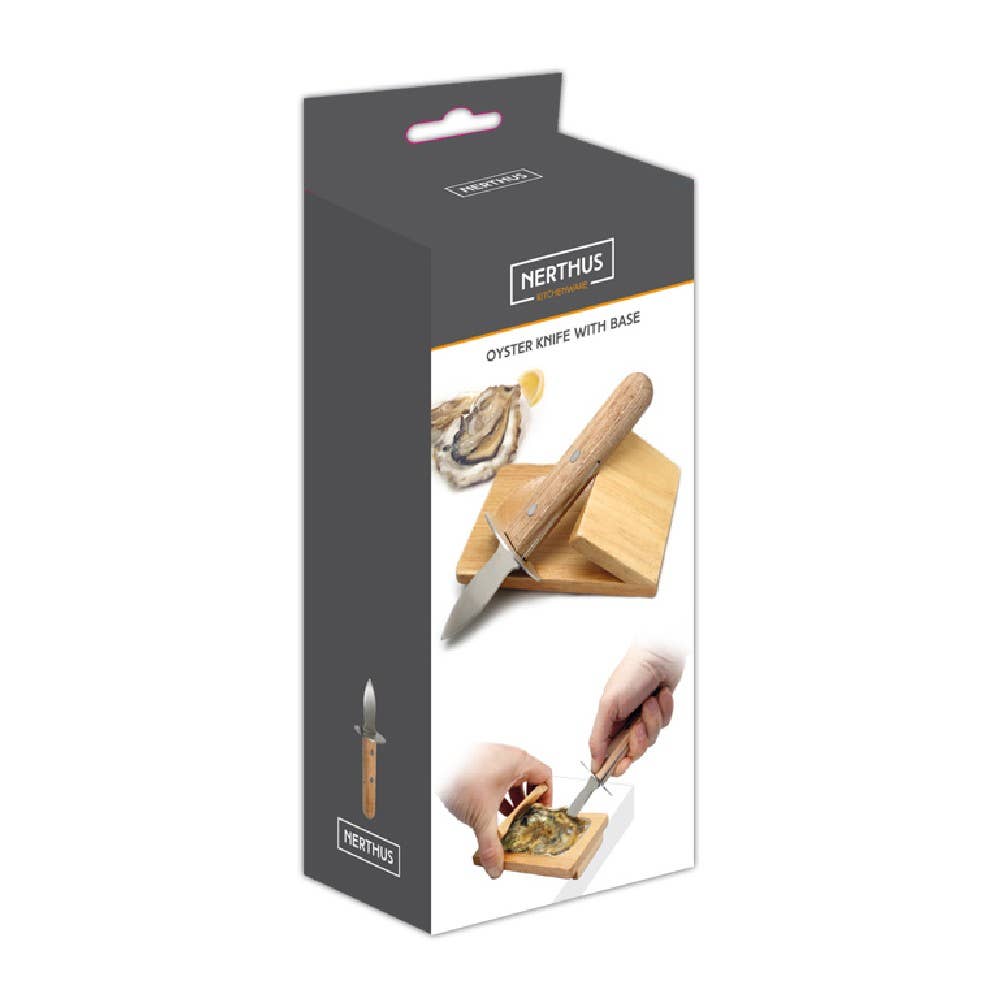 Vin Bouquet (Find It Import & Export Sl) – Engroshandel Køkkenkniv – Østersknivsæt med træbund til fastgørelse af skaldyr3