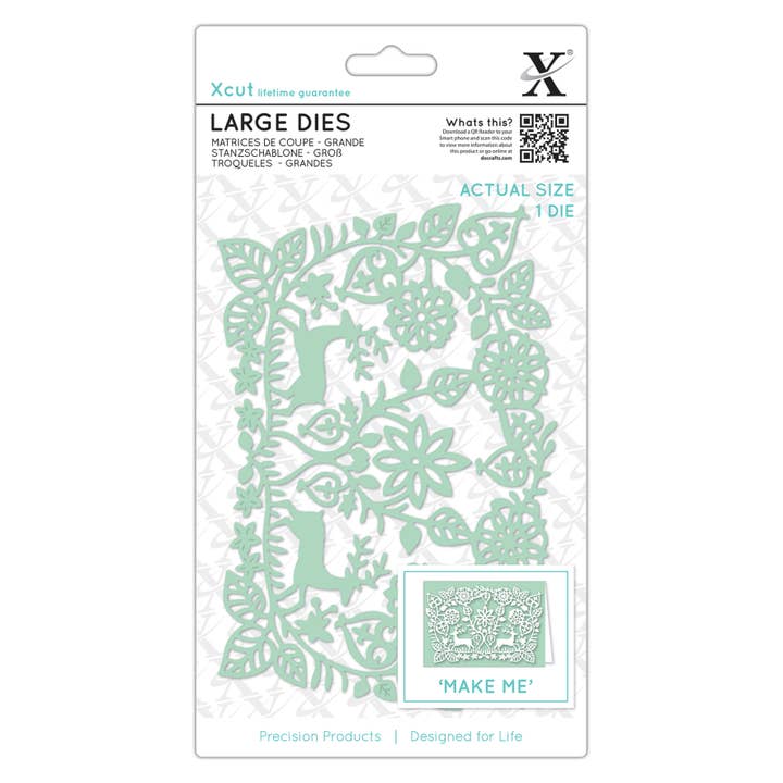 Xcut Large Dies Folk Forest, Carbon Steel, Art & Craft for wholesale by West Design Products