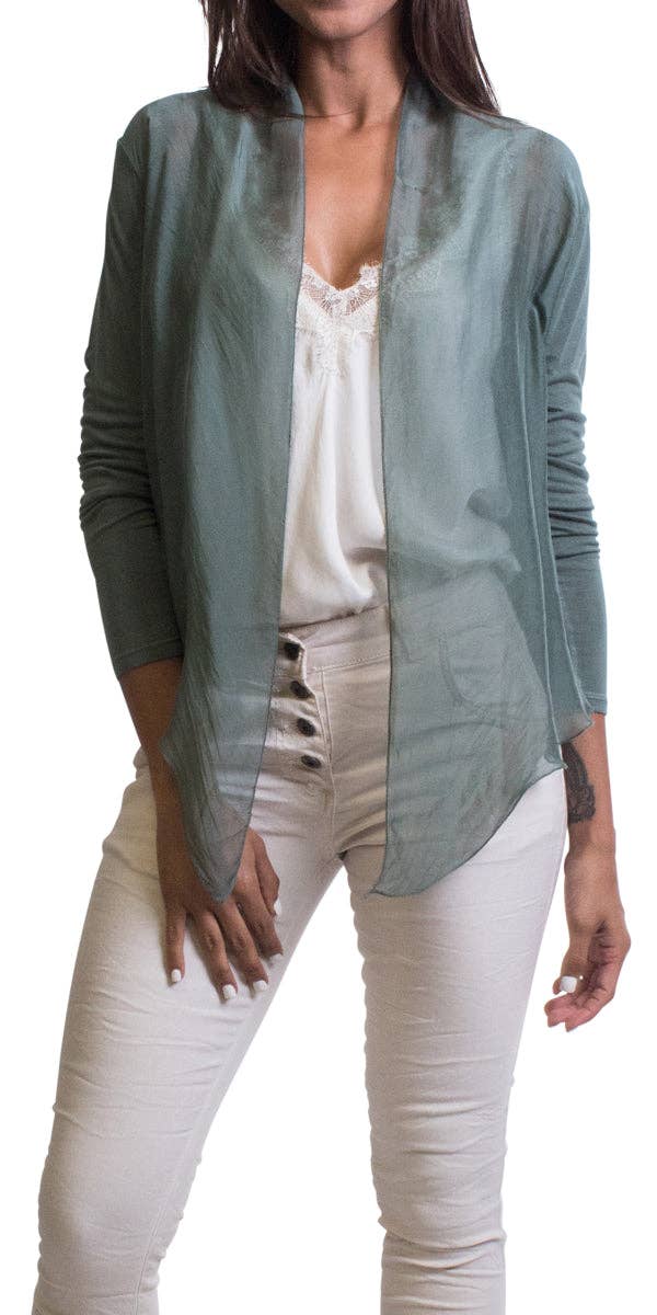Gigi Moda - Wholesale Cardigan - Women's - Silk Front Cardigan20