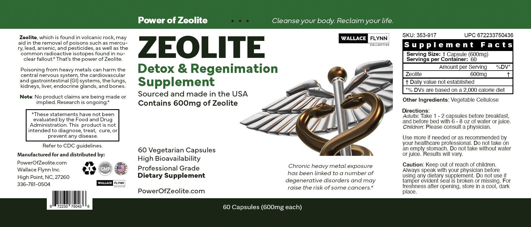 Power of Zeolite - Wholesale Oral Supplement/Vitamin - ZEOLITE Heavy Metal Detox Regenimation Supplement and Poster3