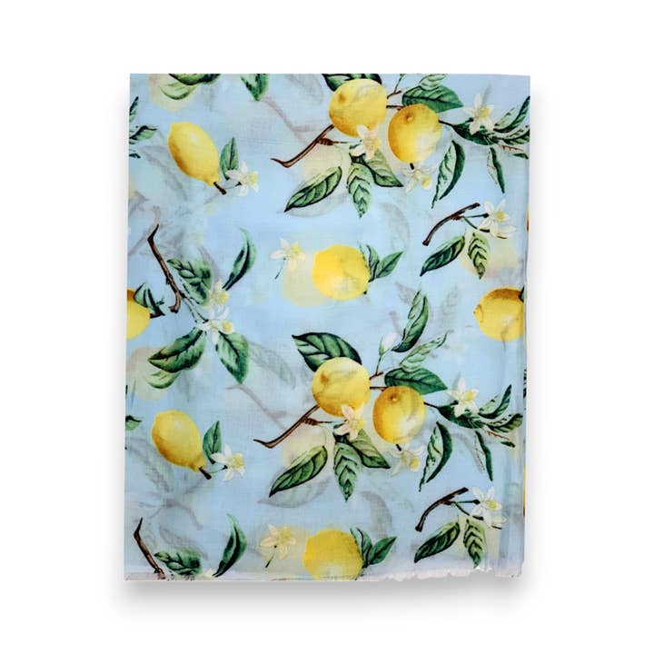 Lili Scarves (US Duty Free) – wholesale Scarf – Women's – Lemon Citrus Print Scarf5