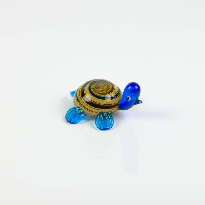 Miniature Glass Turtle, Swirls on Shell, 7cm for wholesale by Nauticalia