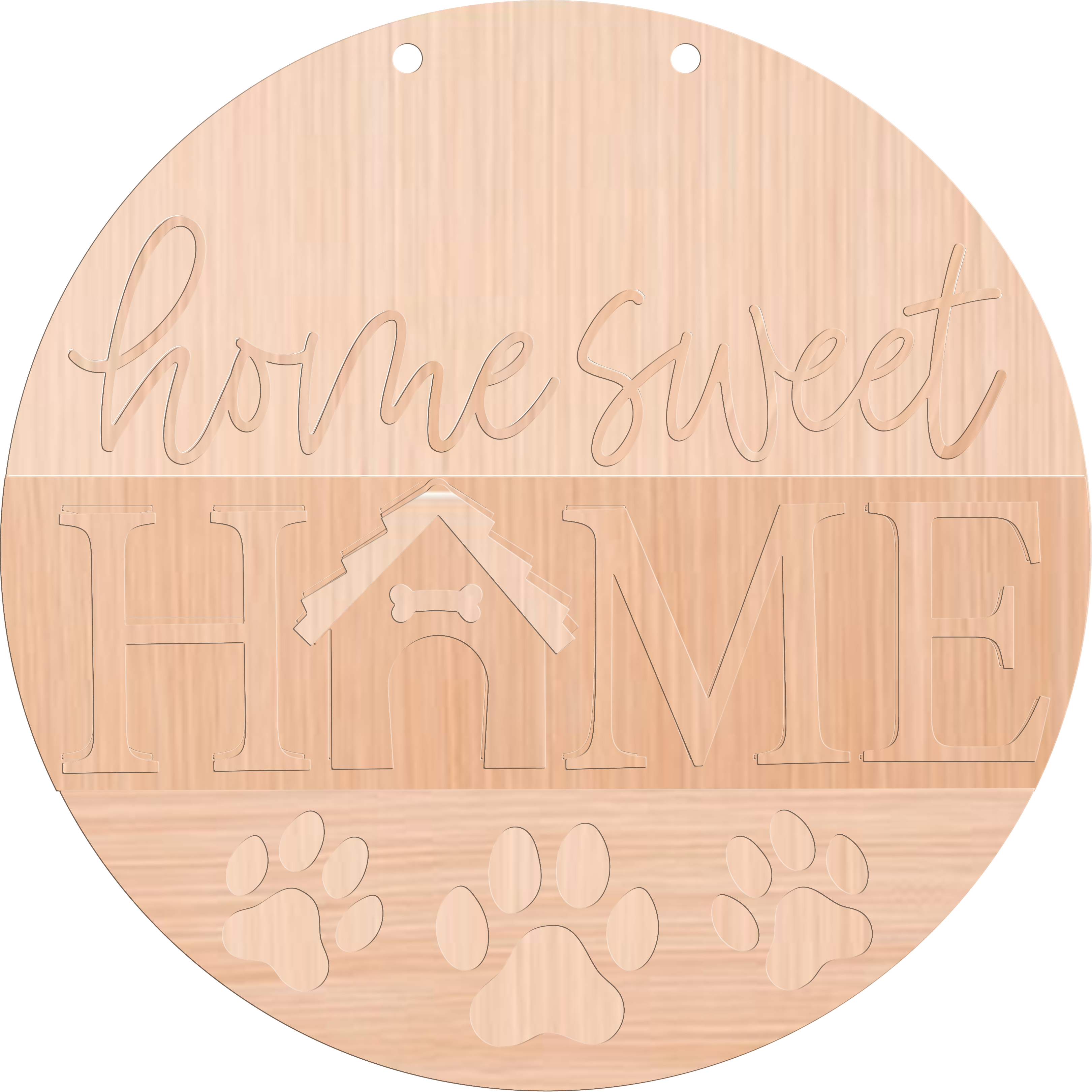 Kate's Blanks - Wholesale Door Hanger - Home Sweet Dog House Door Hanger DIY | Paint Kit | Wood Sign2
