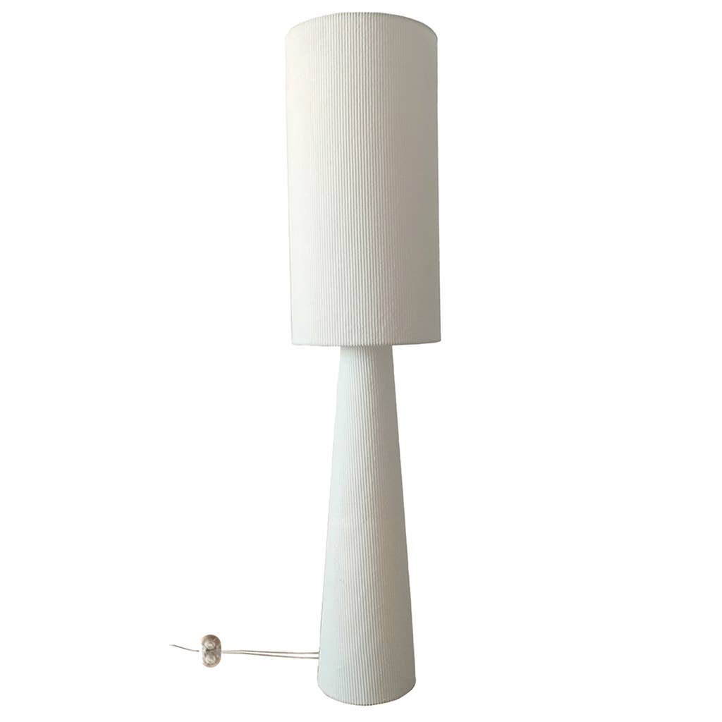 Opjet Paris - Wholesale Floor Lamp - Saturn floor lamp white corduroy velvet D30 H130cm0