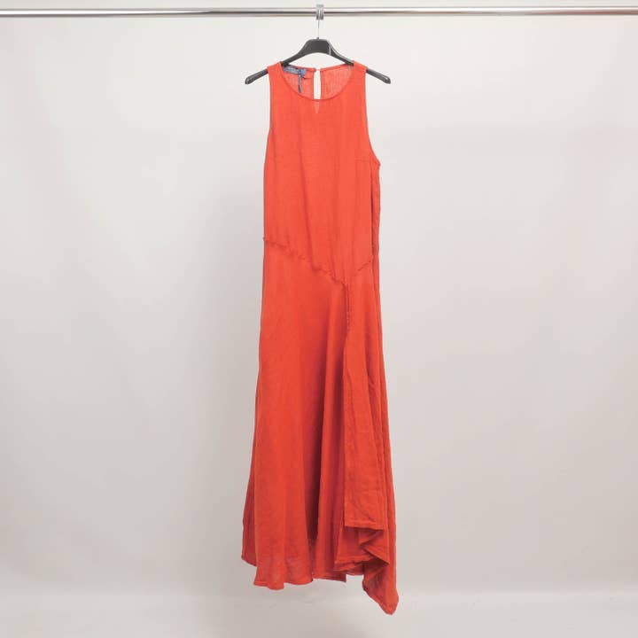 Sleeveless long linen dress TDM57525-2L for wholesale by Cecile Wang