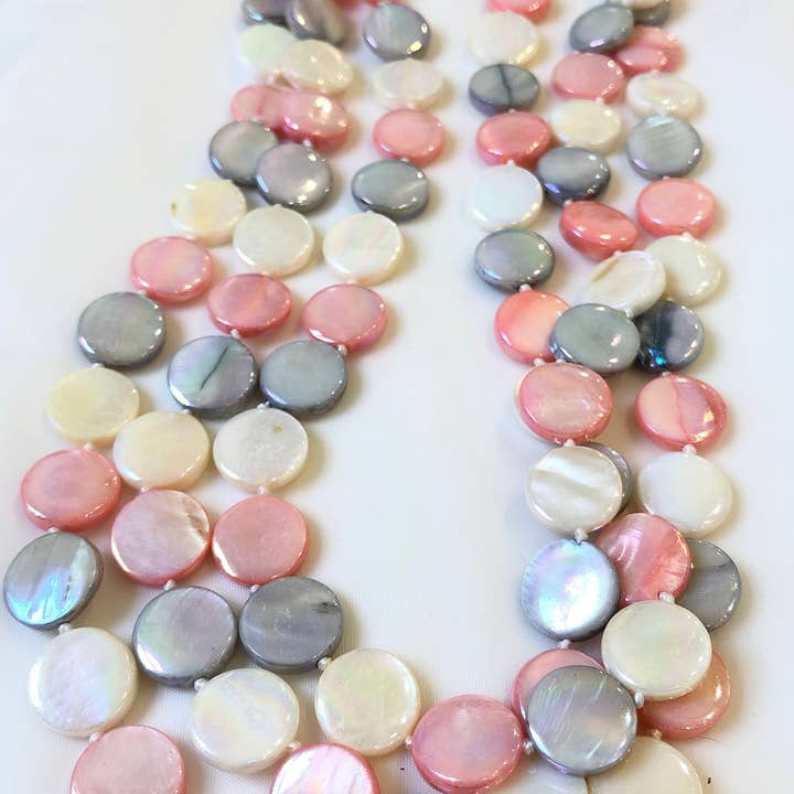 Studio G – wholesale Beaded/pearl necklace – #8023-3 Strand Mother Of Pearl5