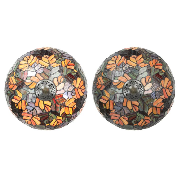 River of Goods - Vente Lampes d'appoint/de bureau - Lampe de table en vitrail H Marvel Maple Tree de 24,5 po8