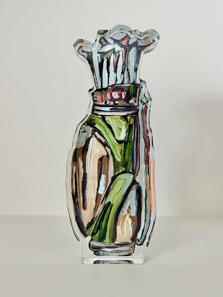 "Golf Clubs" acrylic WHOLESALE for wholesale by Chelsea McShane Art