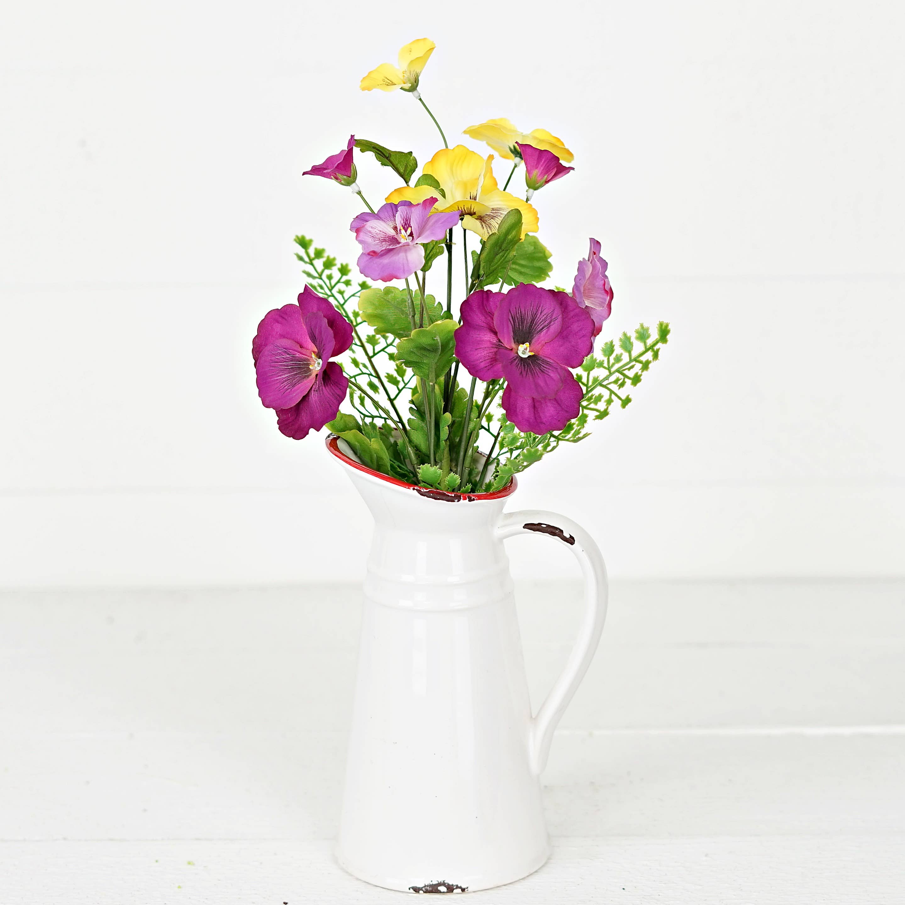 Impressive Enterprises, Inc. - Wholesale Artificial Flowers - 35206- 16in Bush-Mixed Pansy Garden-2