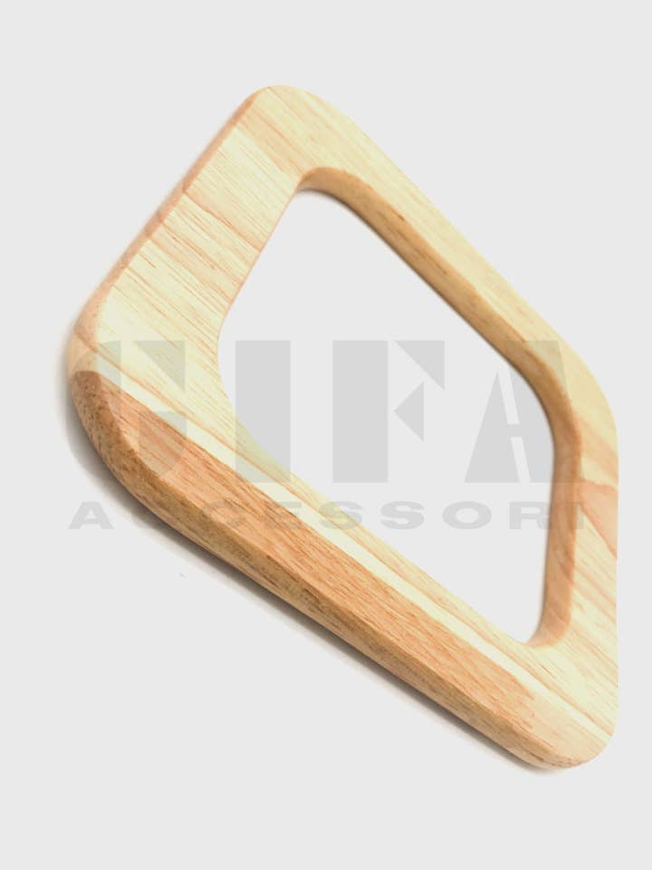 Cabos retangulares em madeira 10,5 cm natural art 0896 por atacado de Gifa Accessori