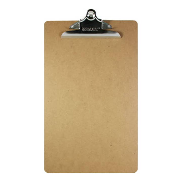 Hardboard Clipboard w/ Sturdy Spring Clip - Legal Size for wholesale by BAZIC Products
