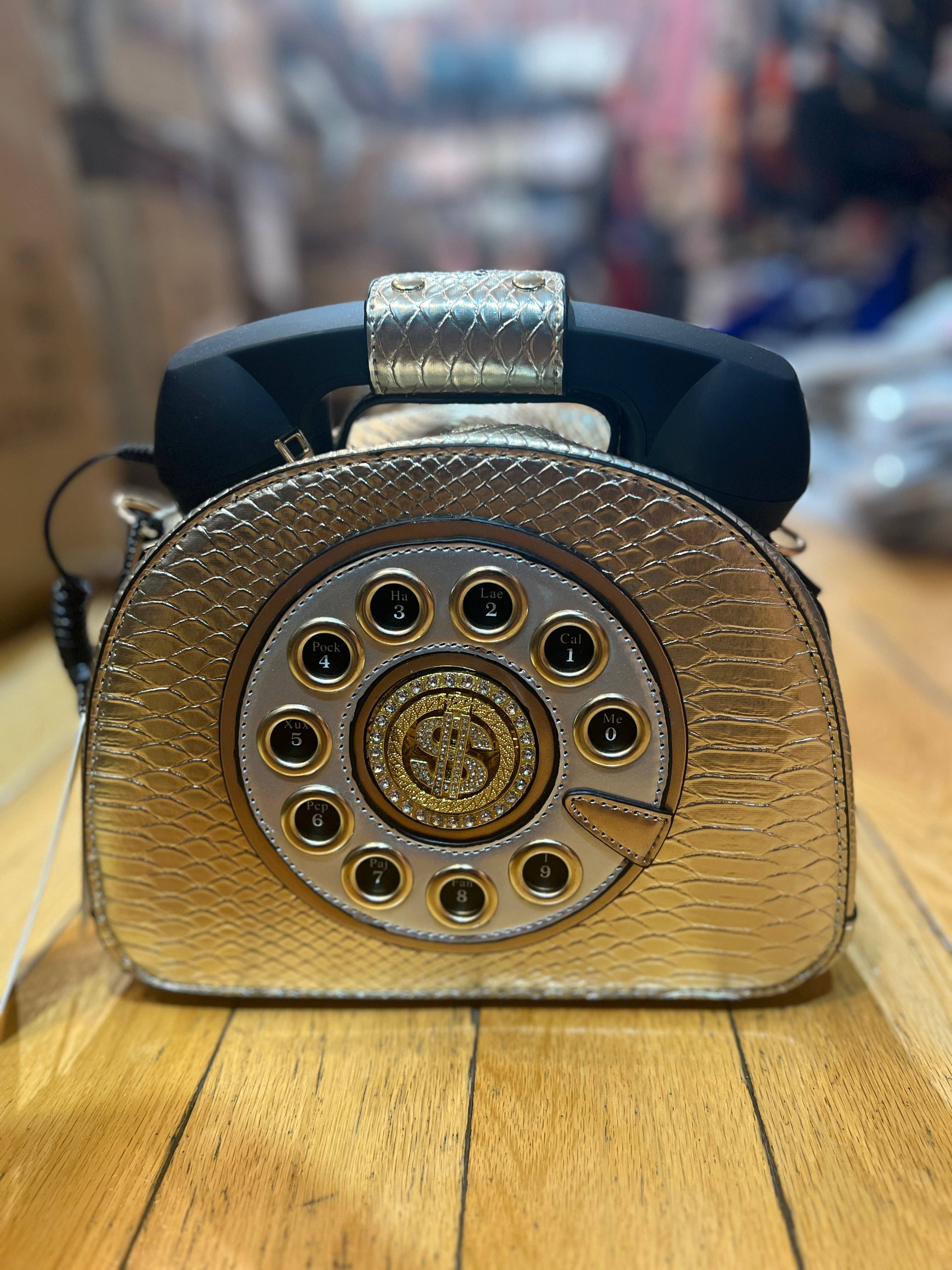 MB Fashion Wholesale - Wholesale Crossbody Bag - Women's - EVERY FASHION Vintage Telephone Handbag with Rotary Dial Design9