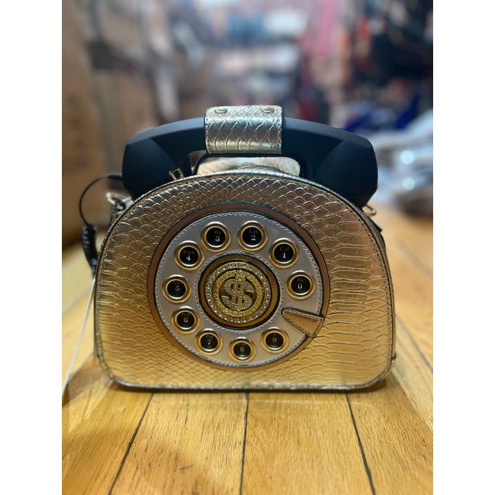MB Fashion Wholesale - Wholesale Crossbody Bag - Women's - EVERY FASHION Vintage Telephone Handbag with Rotary Dial Design9