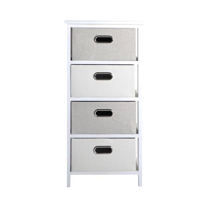 Cassettiera Enix Legno di Paulownia Bianco 38X28X78cm per la vendita all'ingrosso da parte di B&B