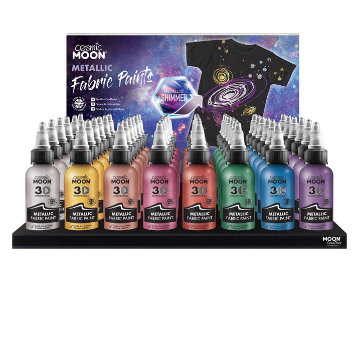 Camden Passage Inc. - Wholesale Retailer Display - Beauty & Wellness - Metallic Fabric Paint 48 Full Display