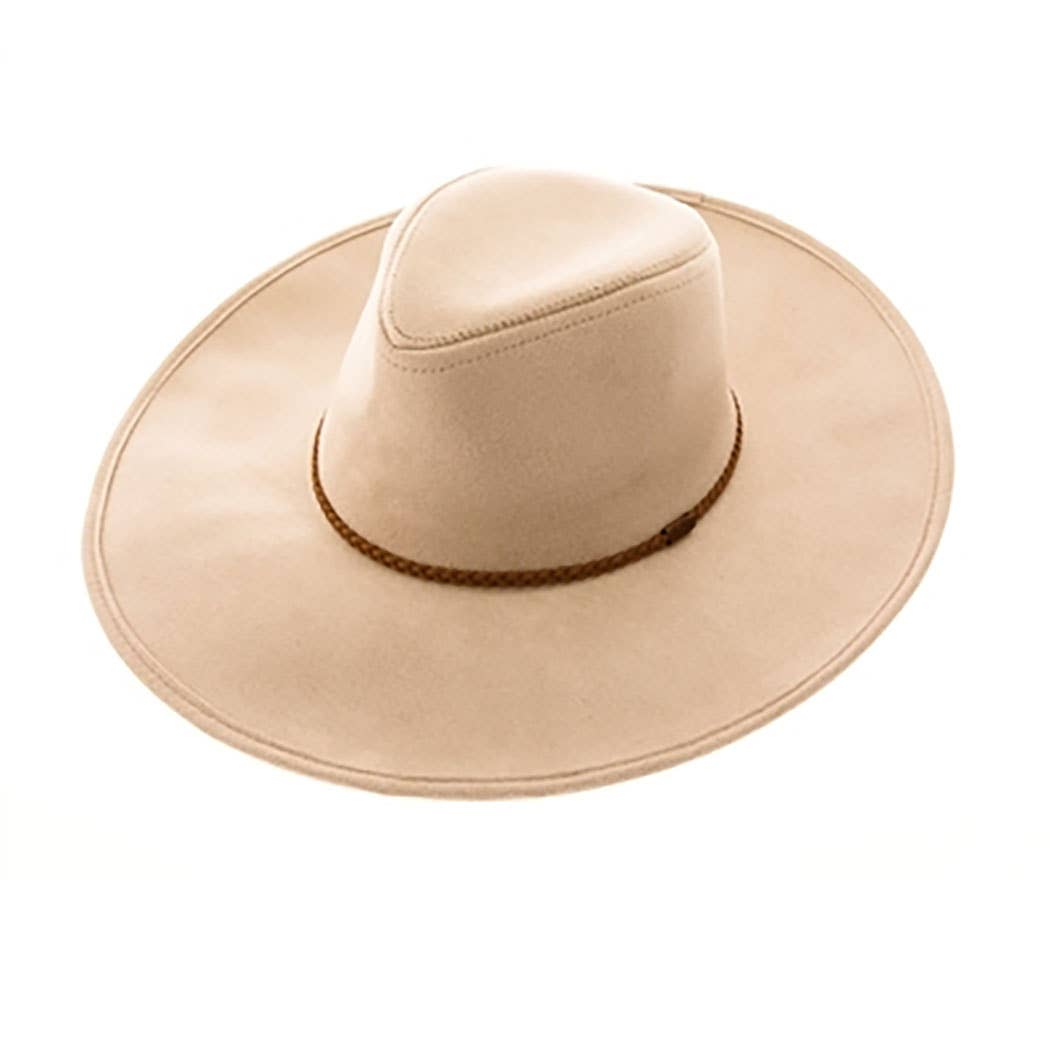 AdornWise - Wholesale Fedora - Women's - Vegan Suede Panama Hat4