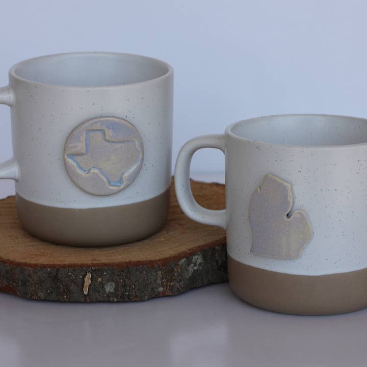 Prodigal Pottery - Wholesale Coffee Mug - Stamped State Mug: Cabin Style (10oz)2