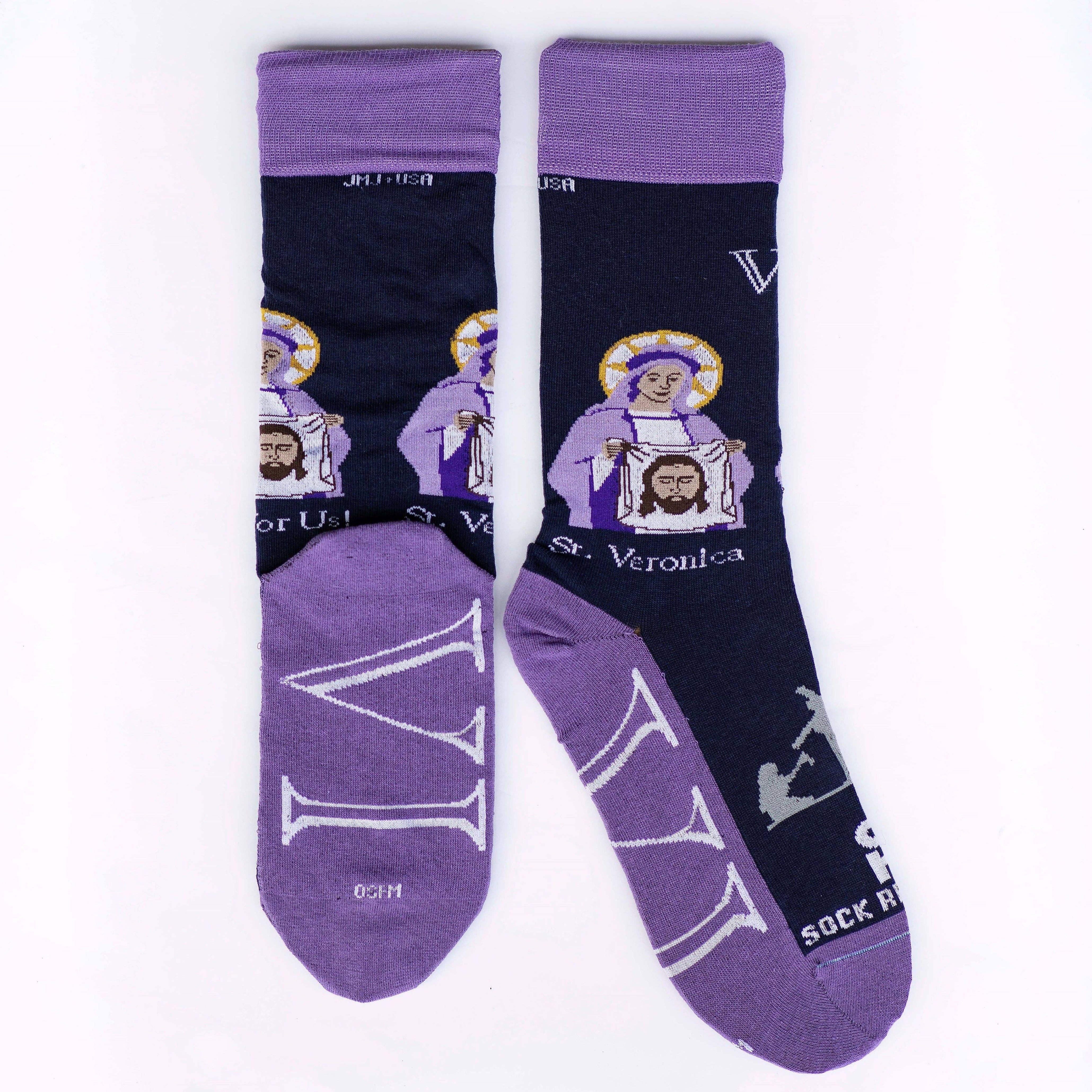 Sock Religious - Wholesale Socks - Unisex - St. Veronica Adult Socks0
