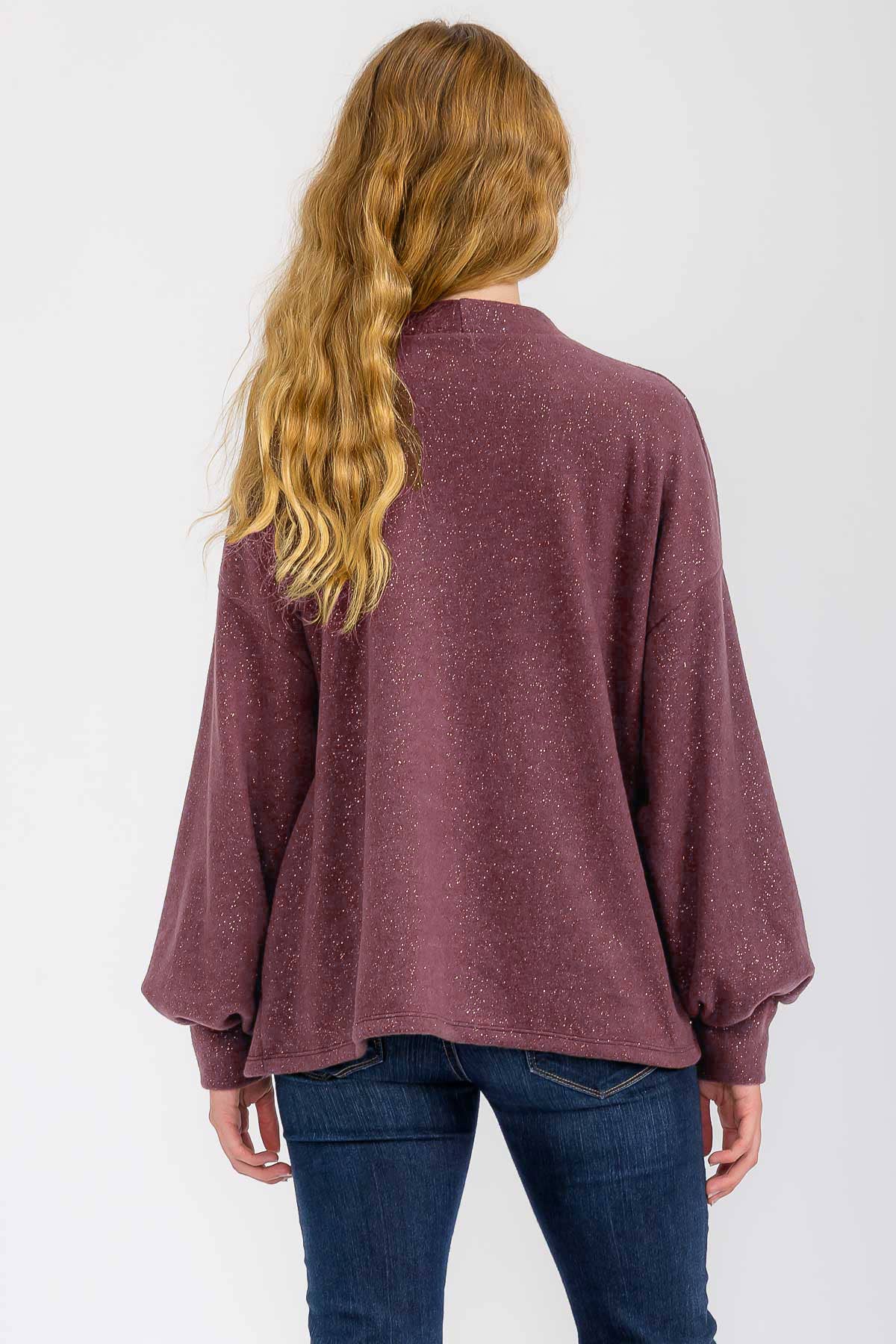 7th Ray – wholesale Cardigan – Women’s – Gold Glitter Detail Button Down Cardigan T604015