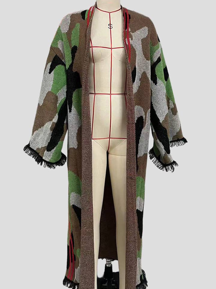 Mccolin - Wholesale Poncho - Women's - Statement Striped Pattern Poncho5