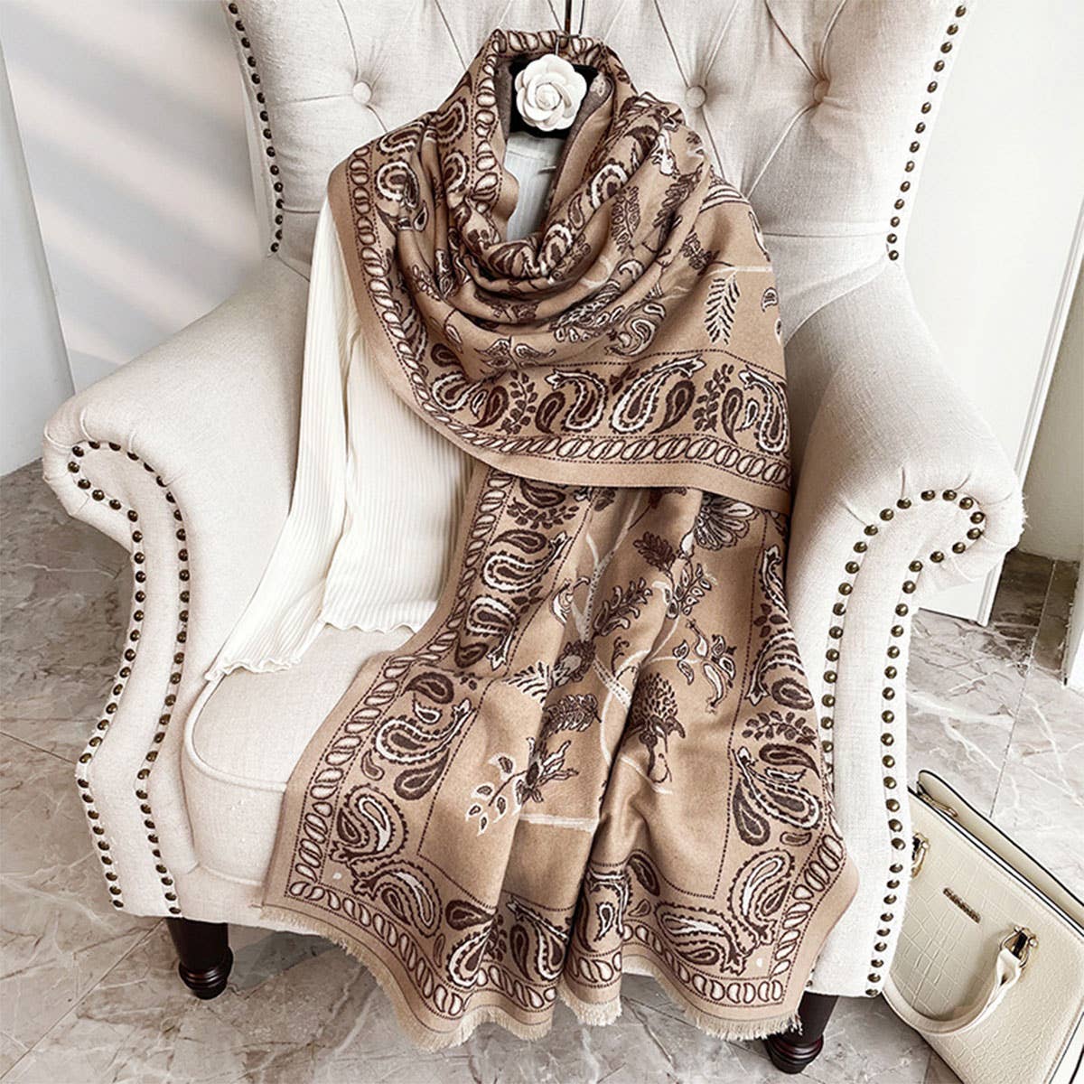 ACCITY - Wholesale Scarf - Women's - Printed Tassel Shawl Blanket Scarf for Office-Fall_CWASC01912
