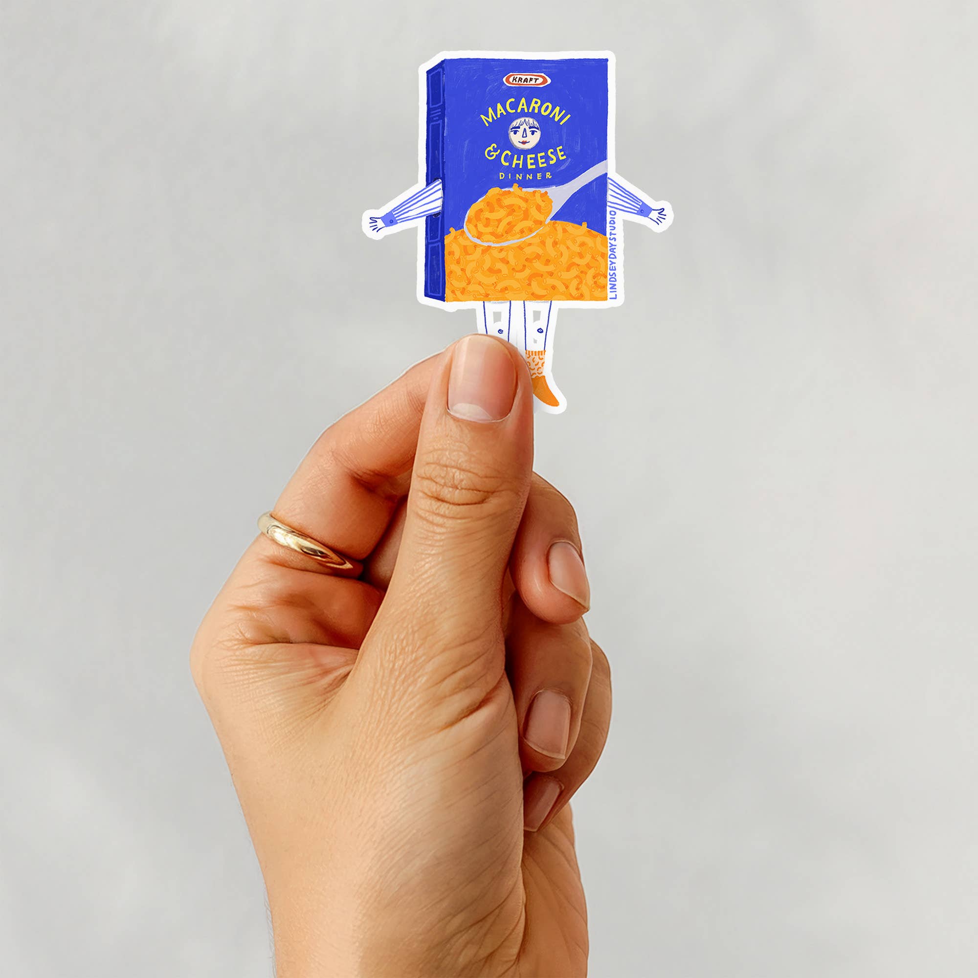 Lindsey Day Studio - Vente Autocollant - Autocollant Maggie Mac N' Cheese, Autocollant drôle, Autocollant alimentaire2