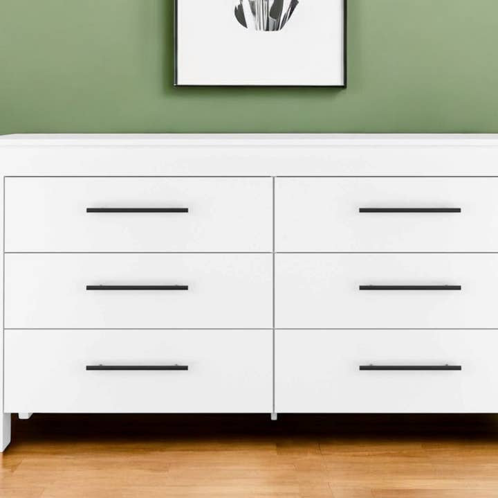 HomeRoots - Wholesale Bedroom Furniture - 59" White Six Drawer Double Dresser