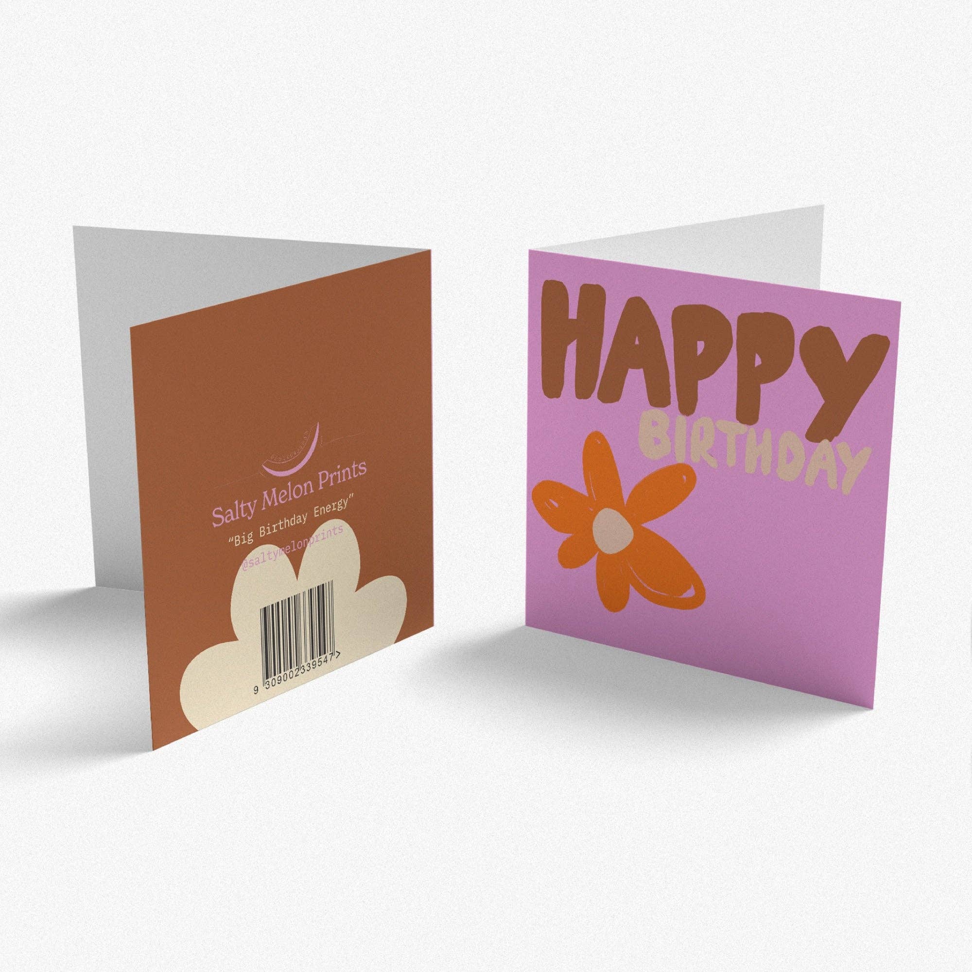 Salty Melon Prints - Wholesale Birthday card - Mini - BIG BIRTHDAY ENERGY3