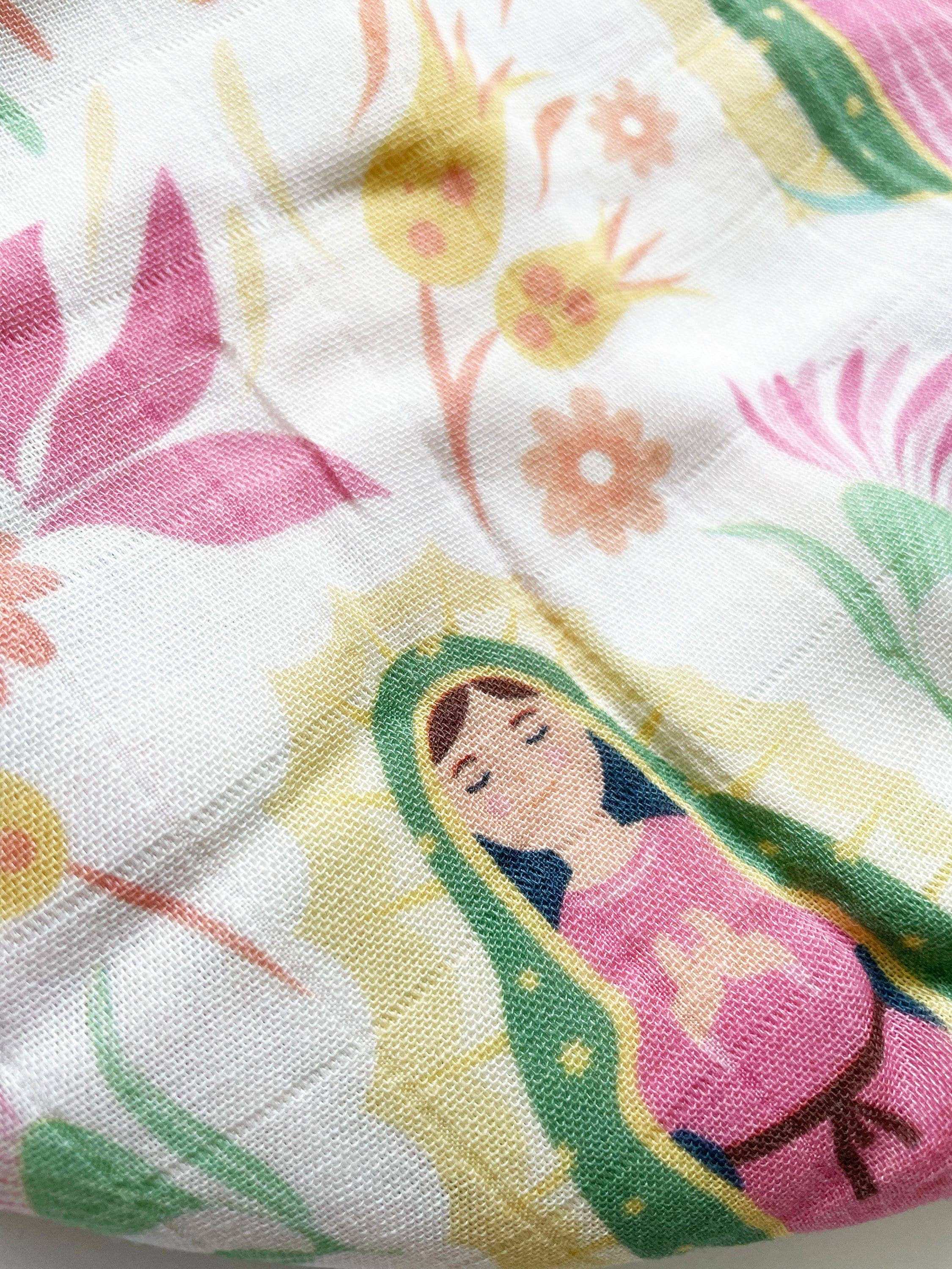 The Stump of Jesse - Wholesale Swaddle - Baby - Our Lady of Guadalupe Muslin Deluxe Swaddle | Catholic gift3