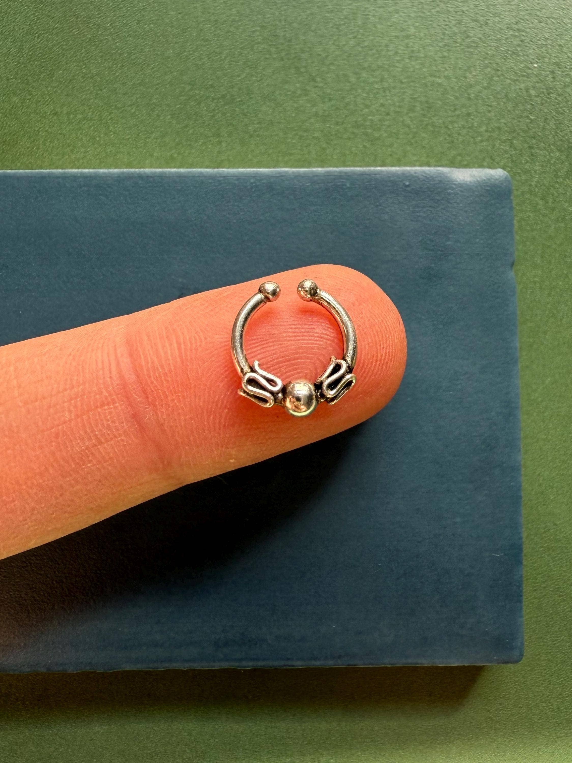 Kaali Boutique – wholesale Nose ring – Bali Septum Hoop Sterling Silver 925 ,Fake Septum Jewelry, Septum Hoop, Daith Earring, Tattoo, Yoga, Ethnic Jewellery, Boho, Hypoallergenic2