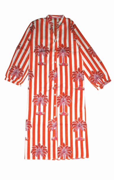 Curiosity Lab - Wholesale Dress - Women's - Night Dress Straight cut long sleeve Indian cotton31