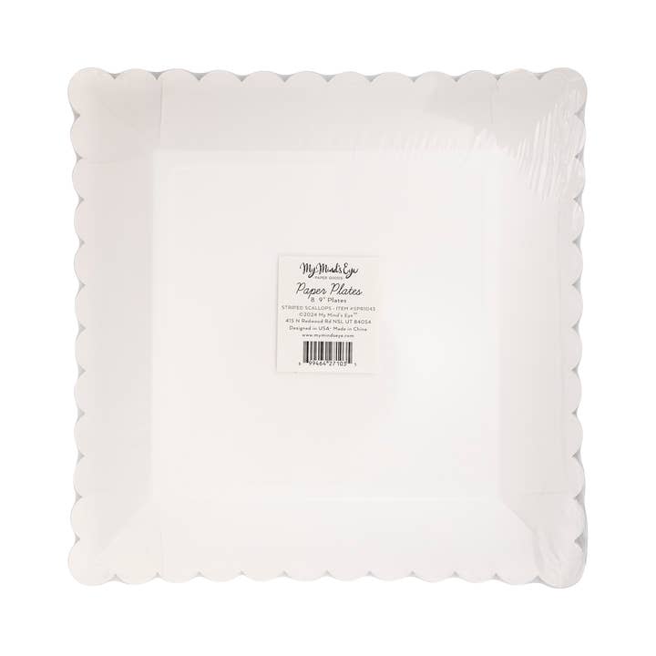 My Mind’s Eye – wholesale Disposable plate – SPR1043 - Pastel Striped Paper Plate Set