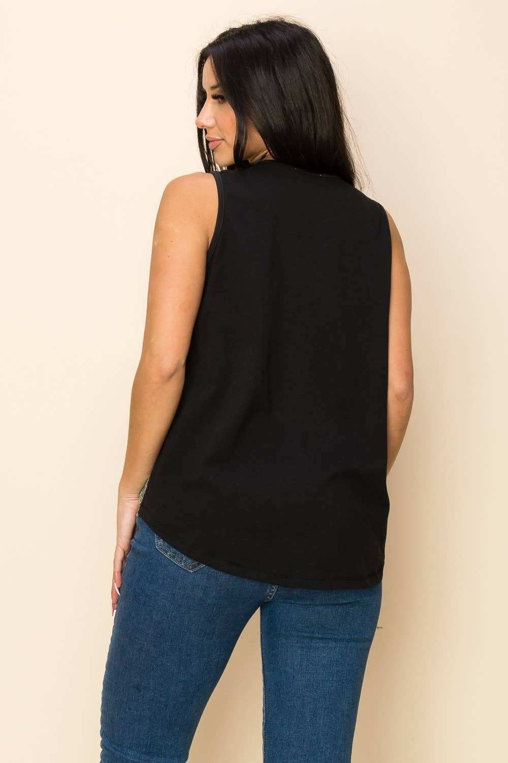 MULTI Tanktop met pailletten en V-hals, goud, brons voor groothandel op Faire3