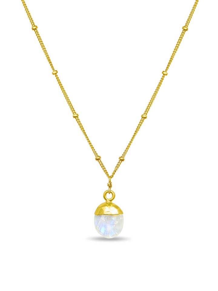 Moonstone Teardrop Necklace for wholesale by Boy Cherie
