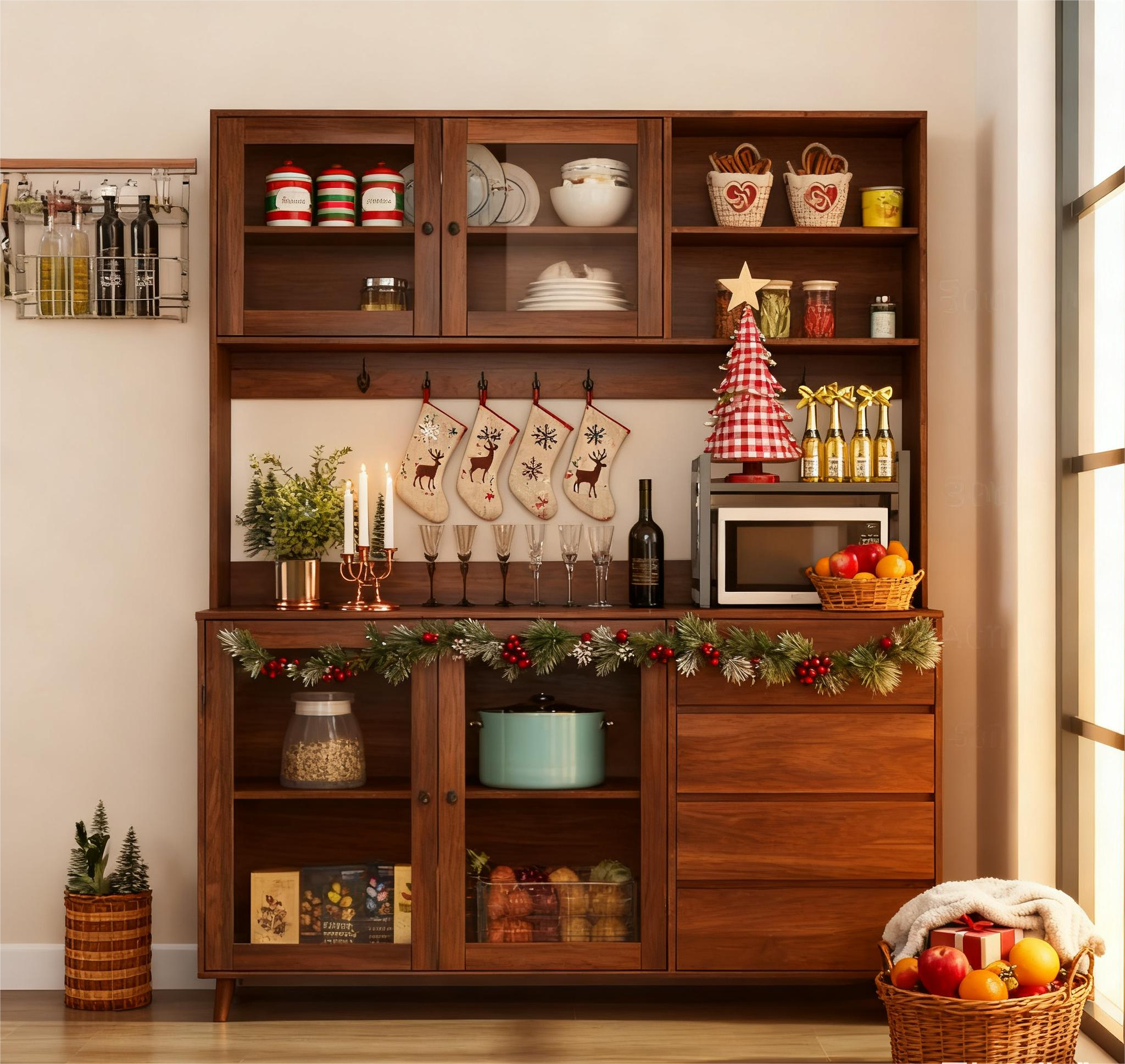 HOMYCASA DESIGN INC - Wholesale Cabinet - 63" Walnut Salon Multi-Functional Hairdressing Tool Cabinet1