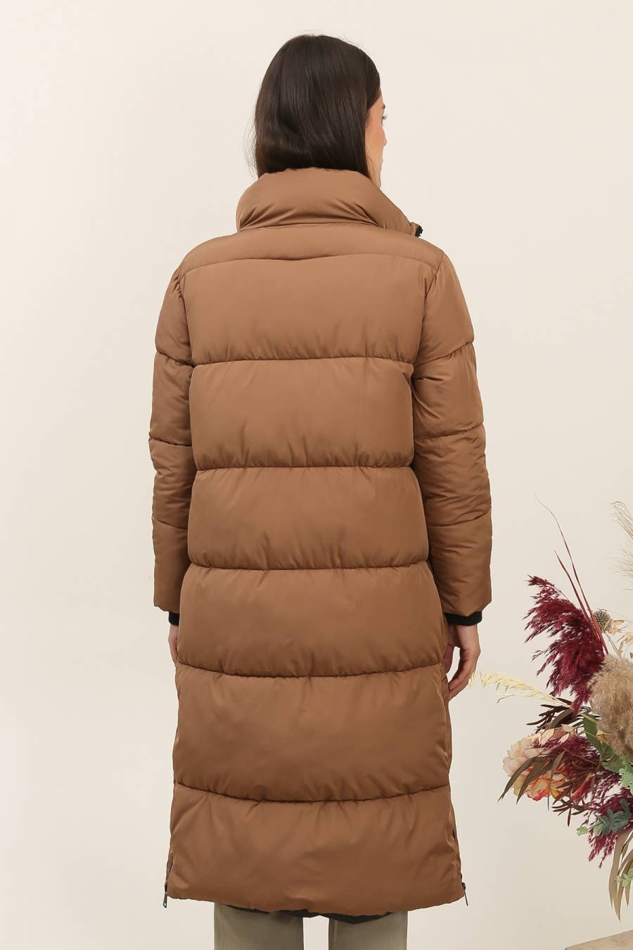 Attrait Paris - Vendita all'ingrosso Piumino - Donna - Giacca imbottita lunga trapuntata con collo alto13