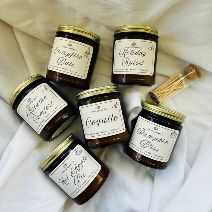 Cultured Scents Co. - Wholesale Jar/Filled Candle - Coquito - Puerto Rican Eggnog coconut wax candle