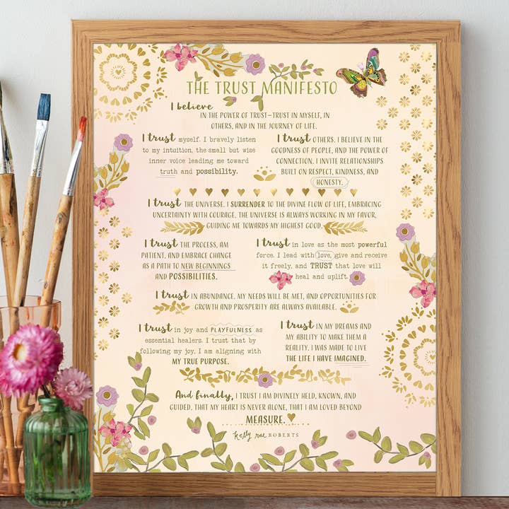 Trust Manifesto - Print for wholesale by Kelly Rae Roberts